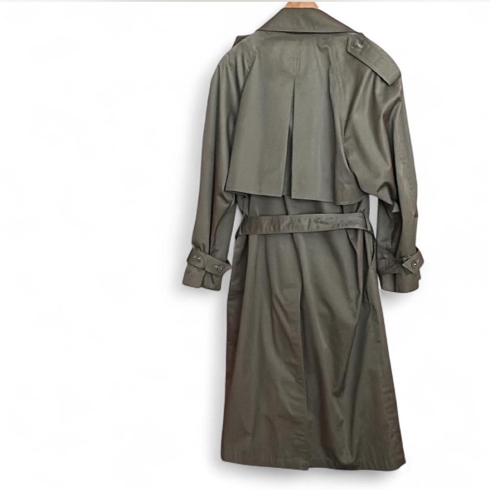 Classic Olive Trench Coat - Picture 3 of 8